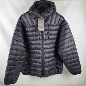 Hawke & Co Jacket Mens 3XL Black Featherless Performance Hooded Puffer NWT